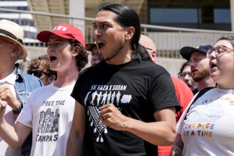 Protesters rally at GOP convention for abortion and immigrant rights, end to war in Gaza