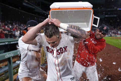 Tyler O’Neill hits 3-run homer in the 10th inning to lift the Red Sox past the Orioles, 5-3