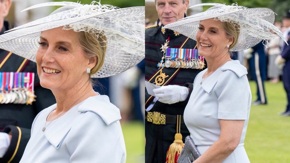 EDINBURGH, SCOTLAND - JULY 2: Sophie, Duchess of Edinburgh greets guests during the Sovereign's Garden Party held at the Palace of Holyroodhouse, which is part of the King's trip to Scotland for Holyrood Week, on July 2, 2024 in Edinburgh, Scotland. (Photo by Jane Barlow - WPA Pool/Getty Images)