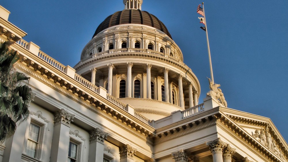 The California State Capitol building in Sacramento.