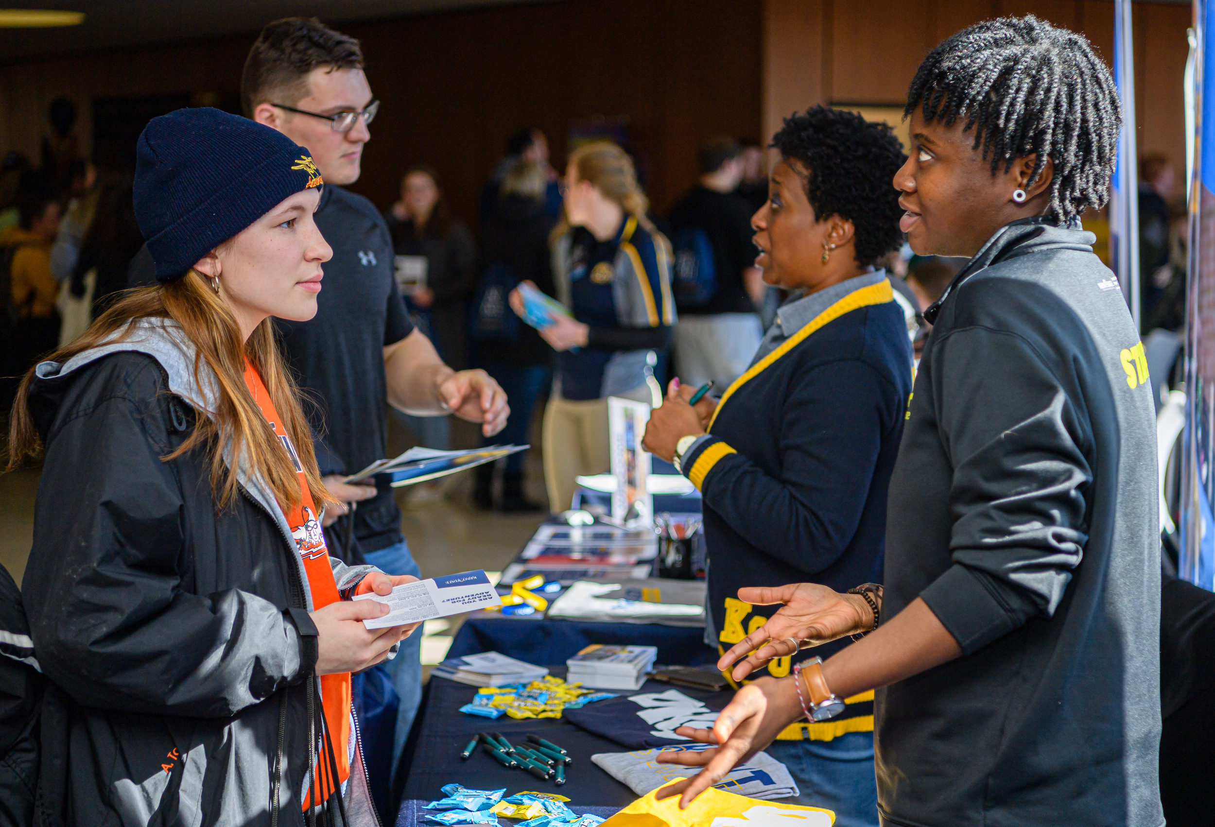 People attending an on-campus event