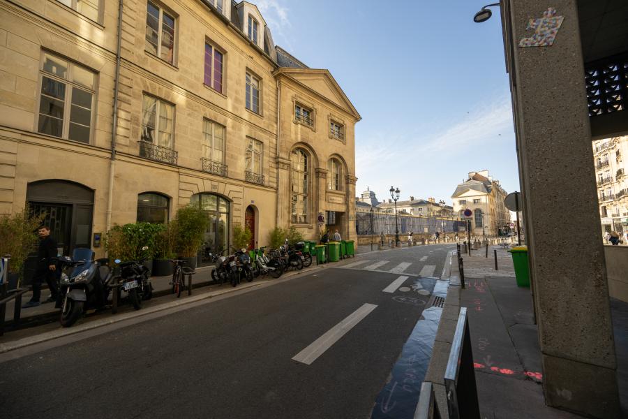 The exterior of the former Paris American Academy in France.