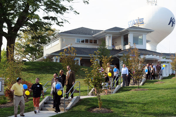 A group takes a tour of the new Hillel House near the campus of Kent State University. Hillel is a student and activity center for students of the Jewish Faith.