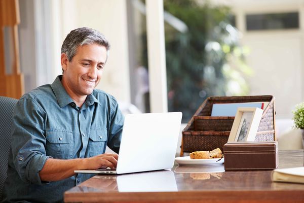 man at computer