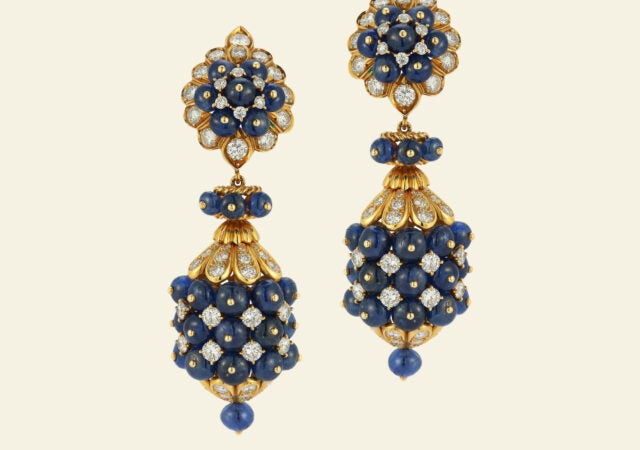 featured image for post: These Convertible Van Cleef & Arpels Sapphire Earrings Are Twice the Fun