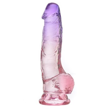 Adam & Eve Sunset Dreams Dildo Upright Product Shot Balls to Right