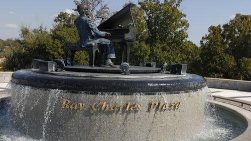 Ray Charles Plaza in downtown Albany. (J. Scott Trubey/The Atlanta Journal-Constitution)