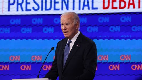 President Joe Biden (above) debated former President Donald Trump in Atlanta on Thursday.