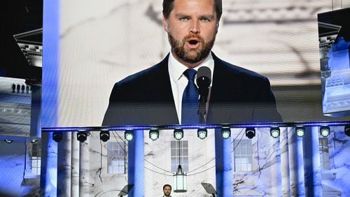 As U.S. Sen. JD Vance spoke Wednesday, accepting the GOP nomination for vice president at the Republican National Convention in Milwaukee, his former roommate at Yale Law School, state Sen. Josh McLaurin, D-Atlanta, posted his impressions on social media. (Hyosub Shin / AJC)