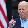 President Joe Biden speaks to active-duty military service members and their families at a Fourth of July celebration and barbecue on the South Lawn of the White House in Washington, D.C. (Susan Walsh/AP)