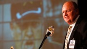 Vanderbilt head coach Robbie Caldwell talks to the media during the Southeastern Conference football media days on Thursday, July 22, 2010, in Hoover, Ala. (AP Photo/ Butch Dill)