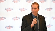 John Wahl, chairman of the Alabama State Republican Party, speaks during a luncheon hosted by the Eastern Shore Republican Women on Thursday, September 14, 2023, at the Fairhope Yacht Club in Fairhope, Ala. (John Sharp/jsharp@al.com).