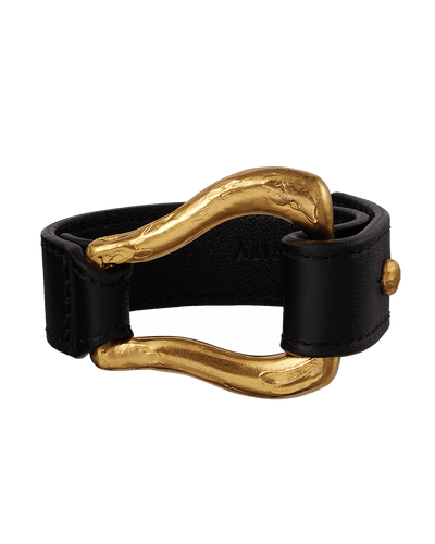 The Link of Wanderlust Leather Cuff