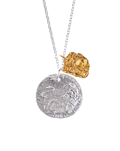 Alighieri Silver Gold Necklace Mixed Metal