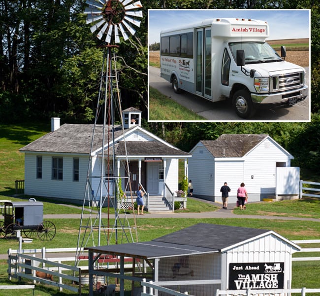 Amish Village property and bus