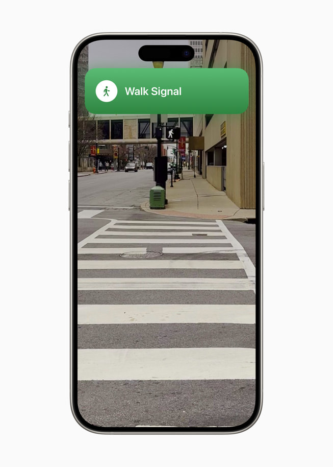 Sinyal untuk berjalan di aplikasi oko ditampilkan di iPhone 15 Pro. 