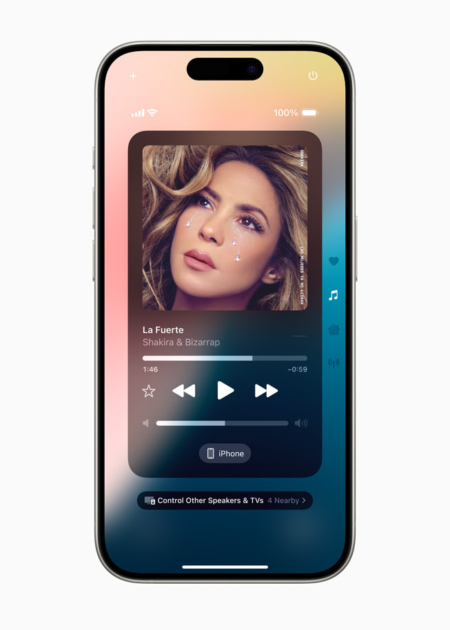 The refreshed design of Control Center delivers quick access to new groups of a user’s most utilised controls, such as media playback, Home controls, and connectivity, as well as the ability to easily swipe between each.
