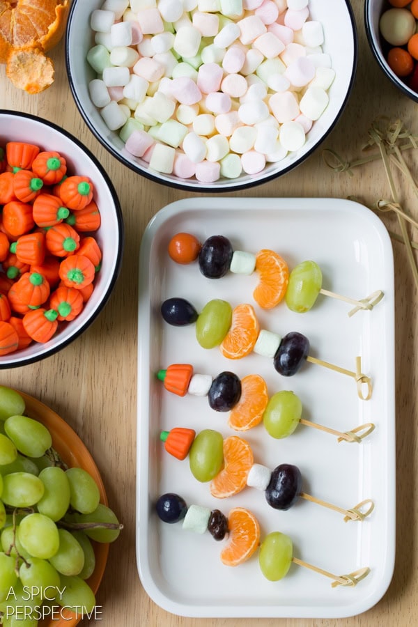 Halloween Fruit Skewers #halloween #kids