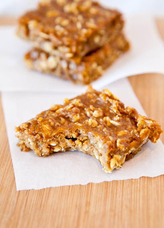 Pumpkin Peanut Butter Oatmeal Bars