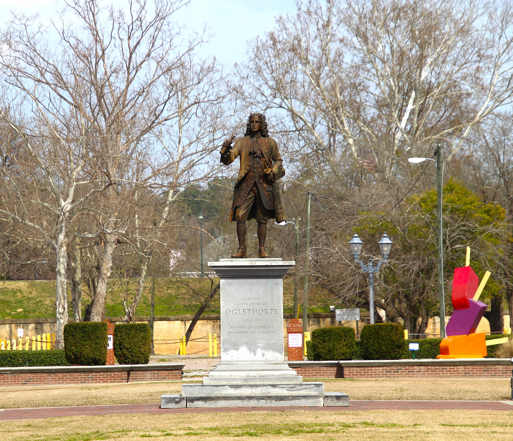A statue of Gen. James Edward Oglethorpe