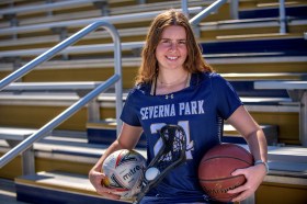 Playing center back in soccer, guard in basketball and defense in lacrosse, Ryn Feemster excelled all over the field for Severna Park.