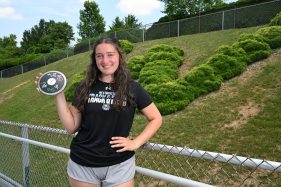 Westminster senior Emma Reaves won a gold medal in the discus and added a second-place finish in the shot put.