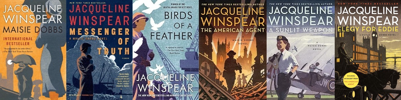Jacqueline Winspear, author of the Maisie Dobbs historical-mystery novels, discusses "The Comfort of Ghosts," the final book in the series. (Covers courtesy of Soho Crime, Henry Holt, Harper)