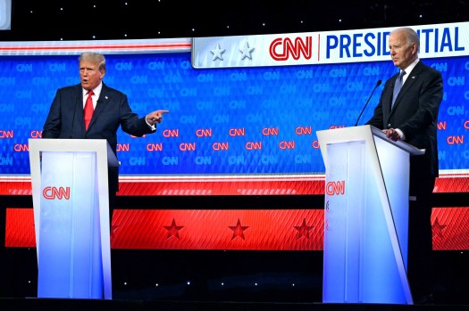 The debate featured a relentless barrage of false and misleading statements on immigration, the economy, abortion, taxes and more.