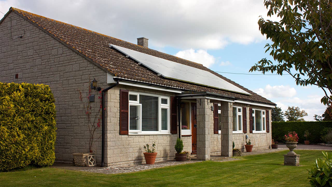 House with solar panels