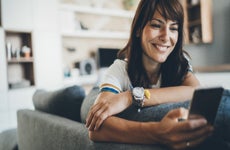 Young woman on smartphone