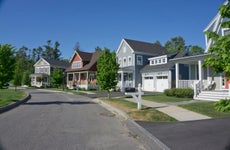 monthly housing market trends - A street in a brand new subdivision in Maine