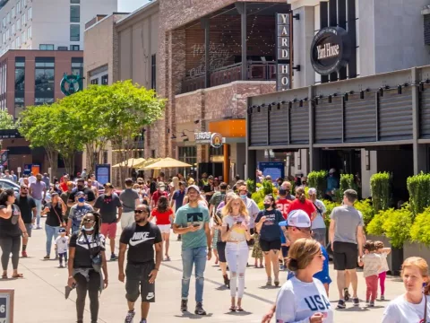 people exploring the shops, retail and entertainment at The Battery Atlanta. Blog