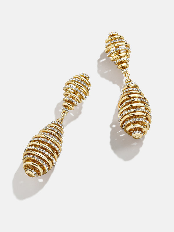 Samantha Earrings - Clear/Gold