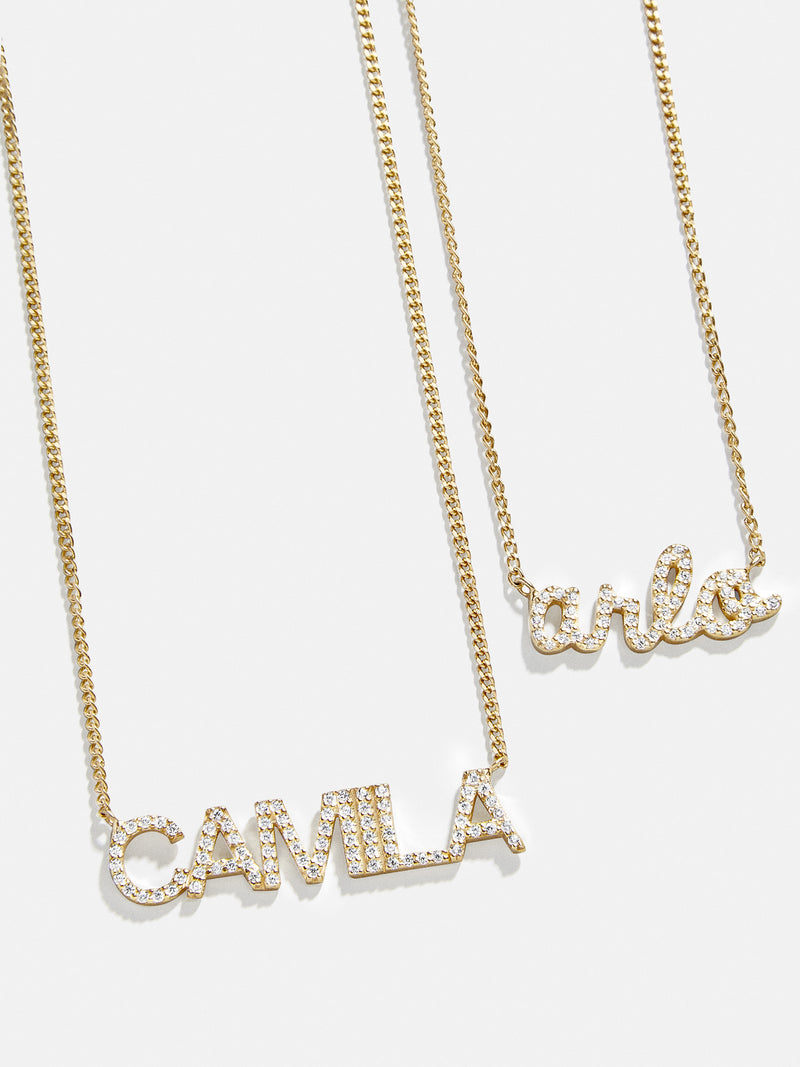 BaubleBar Pavé Custom Nameplate Necklace - Large - 
    Enjoy 20% Off Necklaces – For a Limited Time
  
