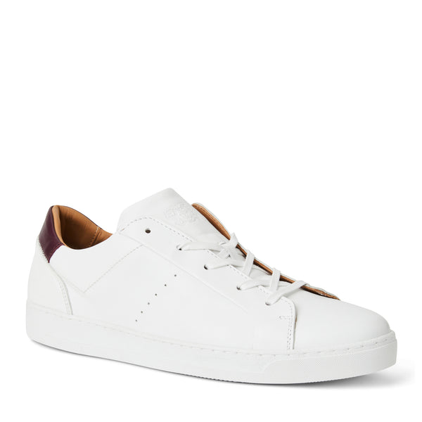 Dante Lace-to-Toe Leather Sneaker - White