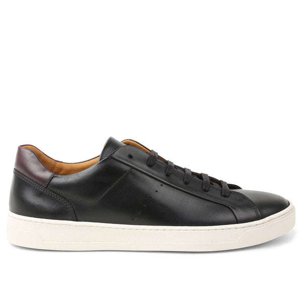 Dante Lace-to-Toe Leather Sneaker - Black