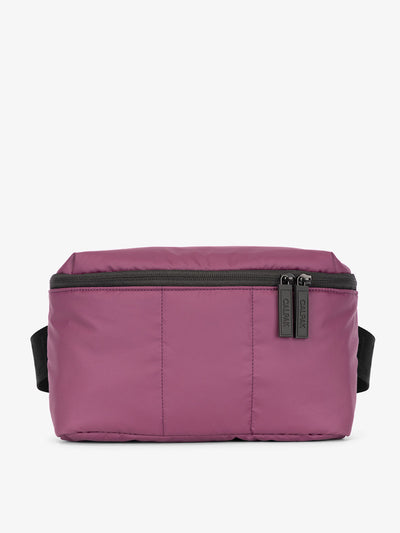 CALPAK Luka Belt Bag with soft puffy exterior in purple plum; BB1901-PLUM view 1