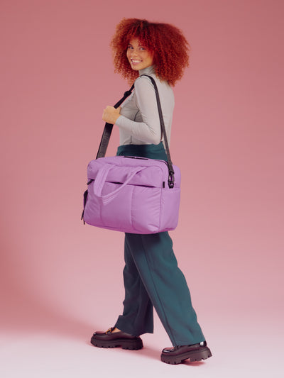 CALPAK Luka Duffel bag in lavender lilac; DSM1901-LILAC view 2