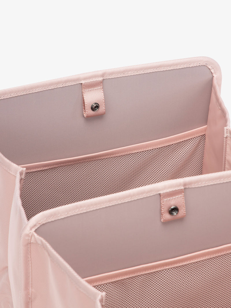 interior of pink CALPAK trunk organizer