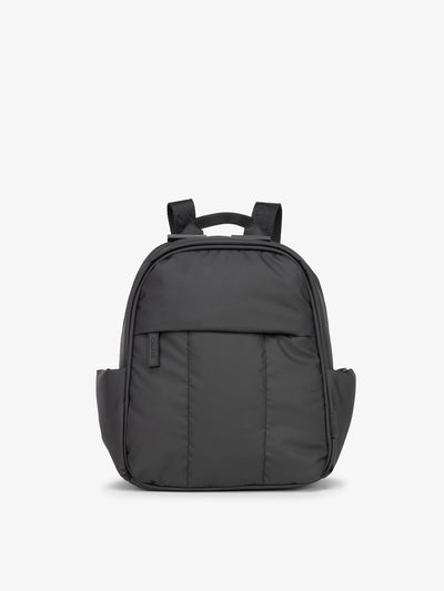 CALPAK Luka small Backpack with zippered front pocket in black; BPM2201-MATTE-BLACK view 1