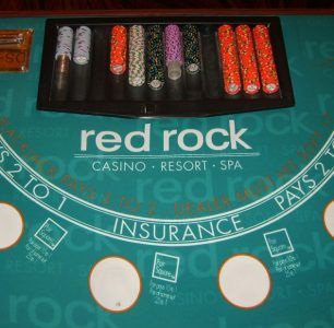 blackjack table showing side bets