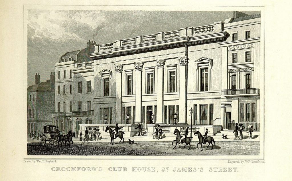 Drawing of Crockford’s Club