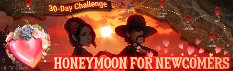 GG Poker's New Players’ Honeymoon challenge