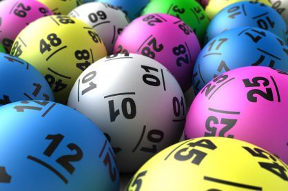 Selection of lottery balls.