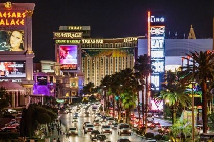 Nightime on the Las Vegas strip