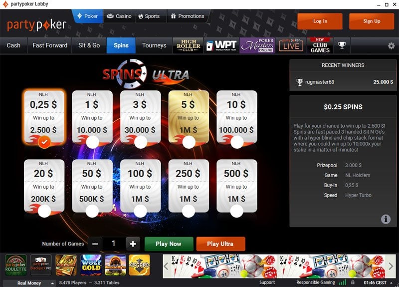 PartyPoker tournaments