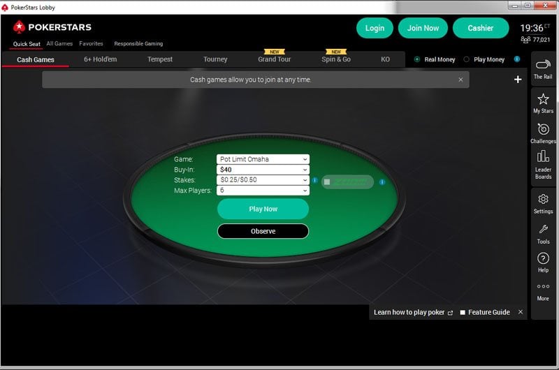 PokerStars client