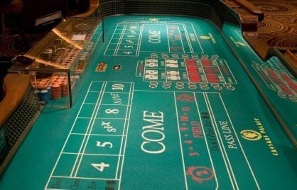 Craps table