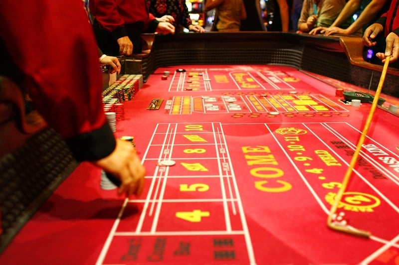 Craps table