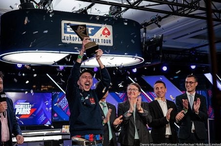 Razvan Belea after winning the EPT Paris Main Event